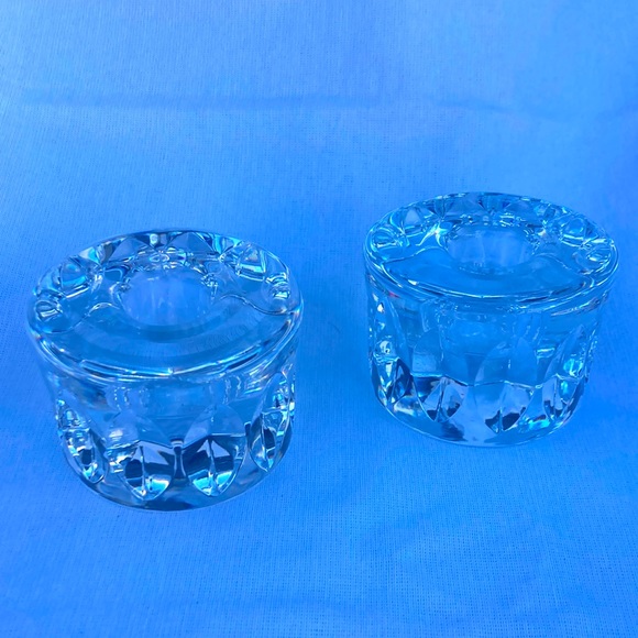 Set of 2 : Orrefors Crystal Candle Holders - Picture 1 of 6